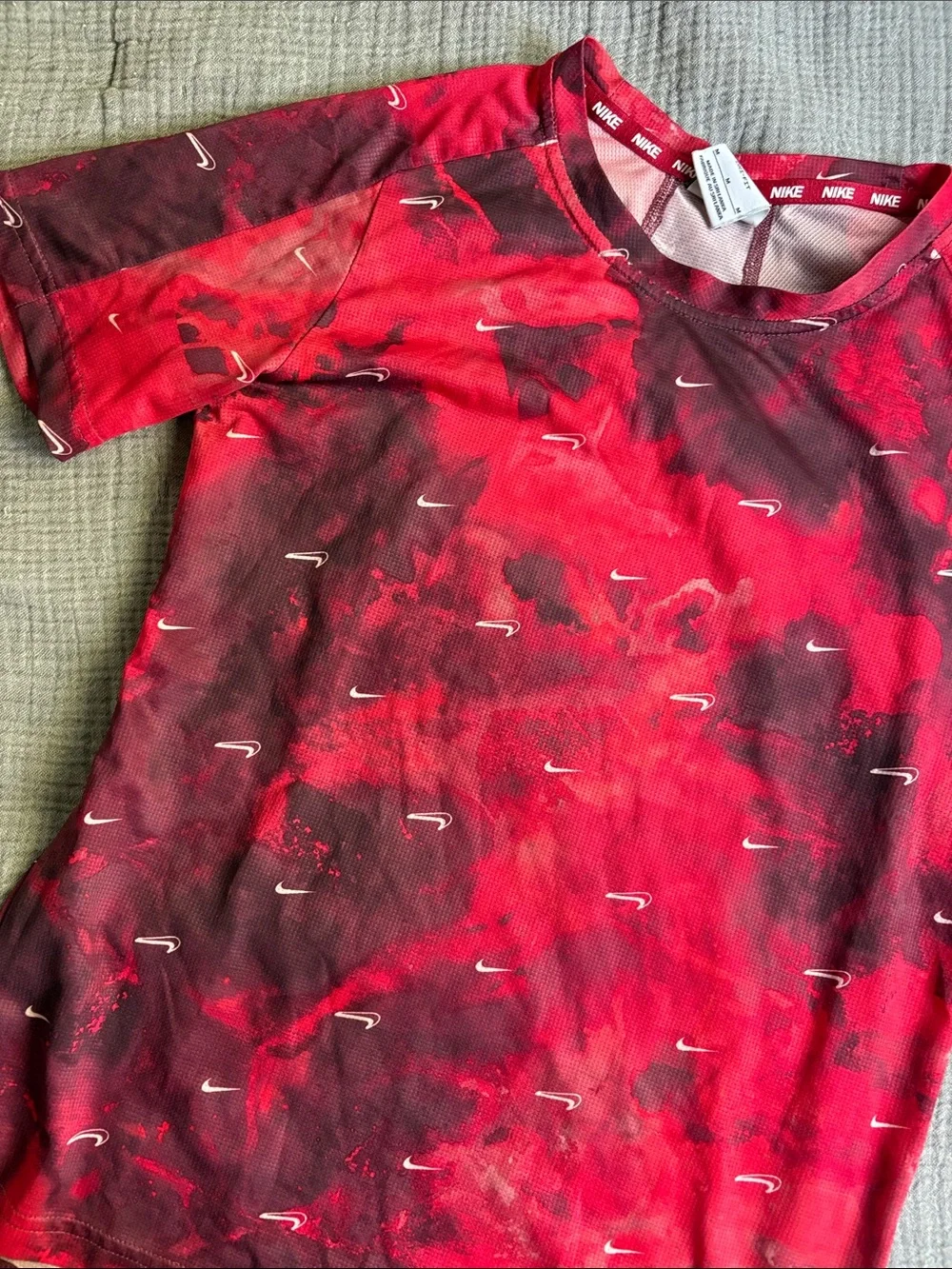 ♥️Nike Kids Red and Black Tie-Dye Matching Set